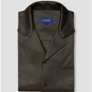 ETON Green Filo di Scozia Resort shirt Sz L NWT